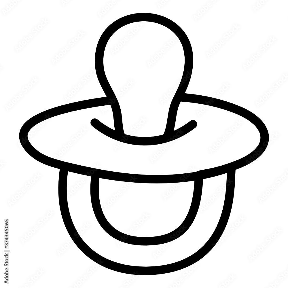Silver Pacifier Icon Soother Icon
