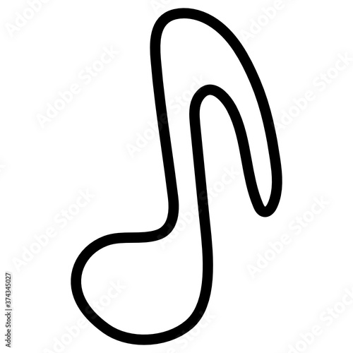 
Music notes, song, melody or tune line vector icon for musical apps and websites
