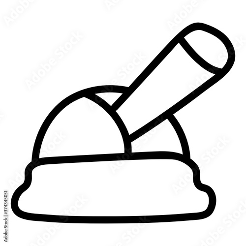 Doodle line design of observatory icon, editable vector 