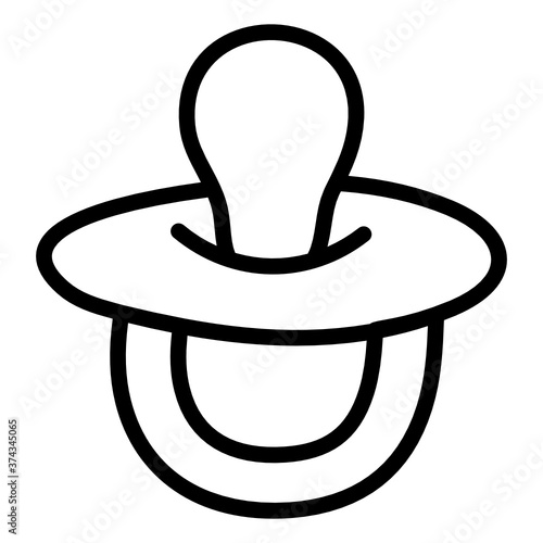 
Line vector design of baby pacifier icon.
