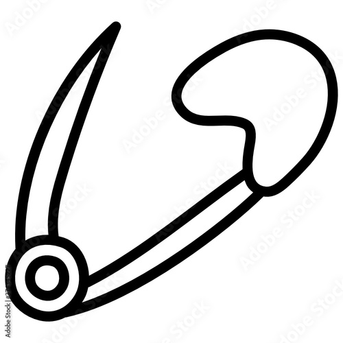 
Line icon of safety pin vector design, editable vector 
