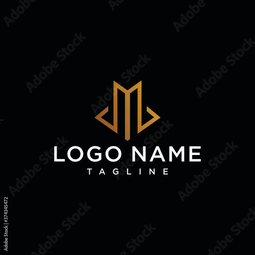 vektor logo M building ideas