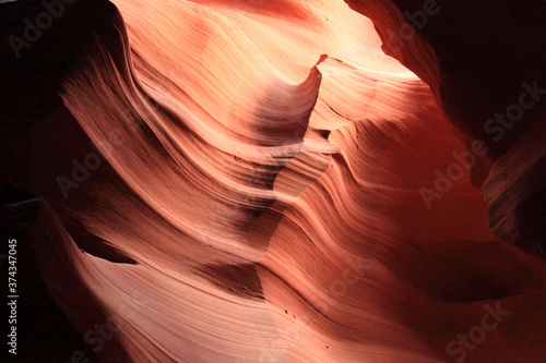 View of one famous spot of Upper Antelope Canyon in page, Arizona, USA