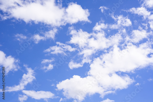 blue altocumulus cloud sky background in season summer.