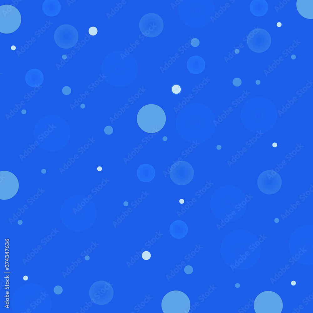Falling snowflakes on a blue background. Background for the New Year. Hand drawn for fabric, wallpaper, posters and bedding. Vector illustration.