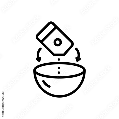 Black line icon for mixture