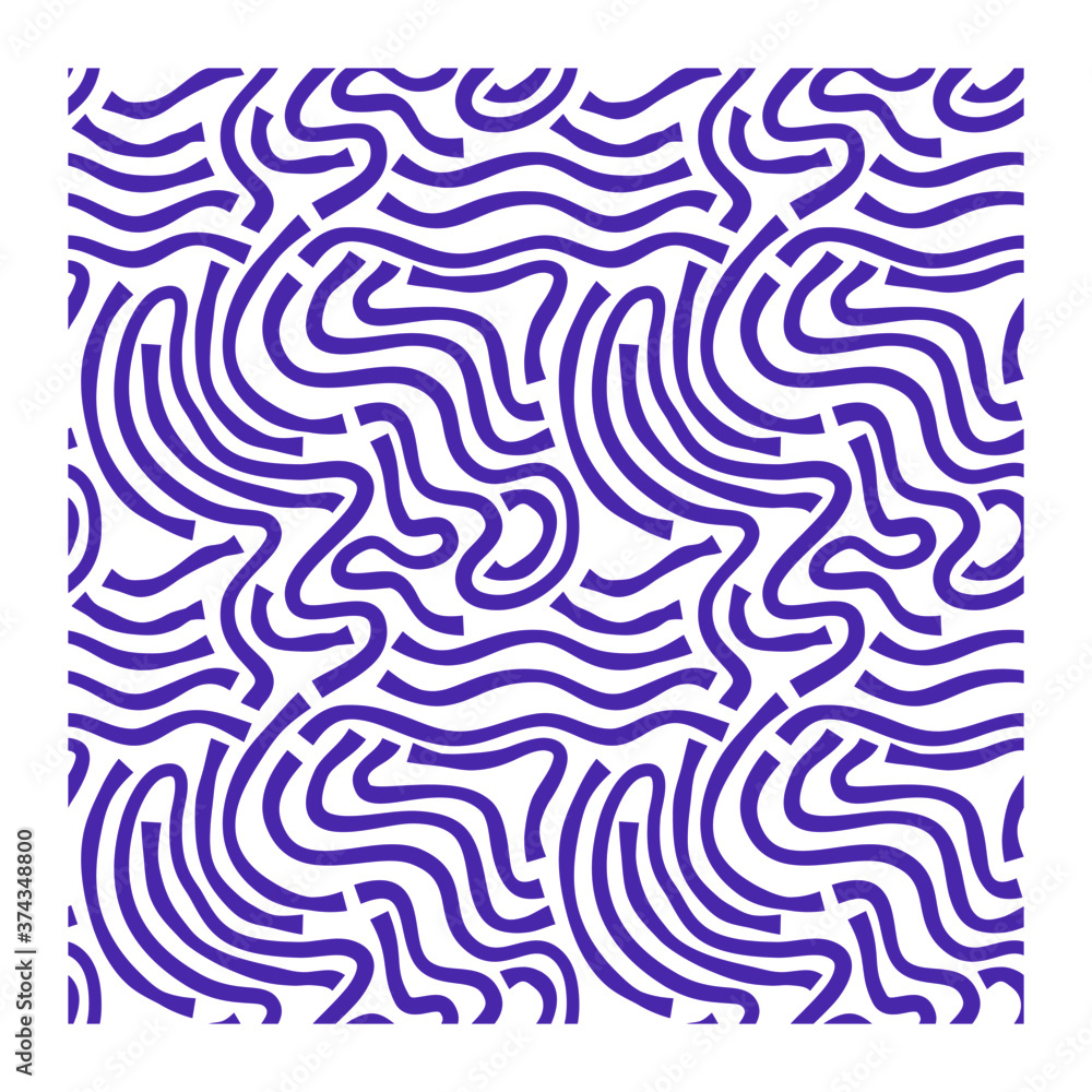 Seamless pattern of lilac lines of scrawl or camouflage skin.