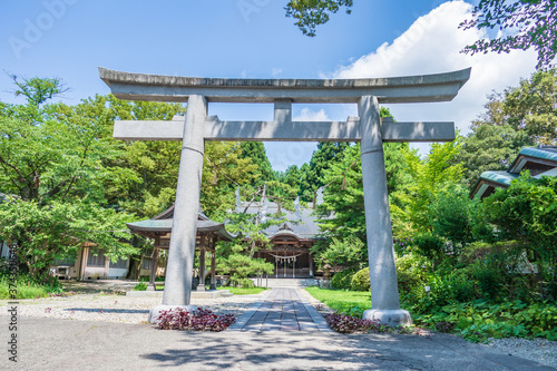 Photography Hachiman Akita Shrine at Senshu Park of Akita city, Akita Prefecture, Japan