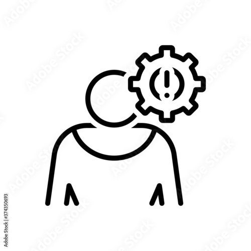 Black line icon for circumstance