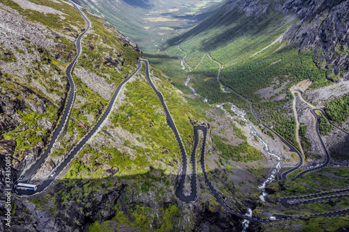 Trollstigen during midday photo