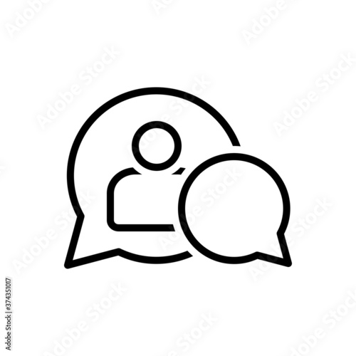 Black line icon for moderate