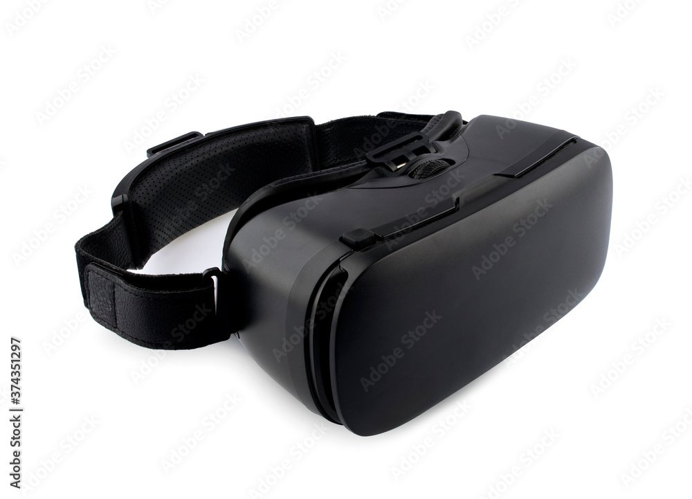 VR virtual reality headset on white background VR virtual reality headset on white background