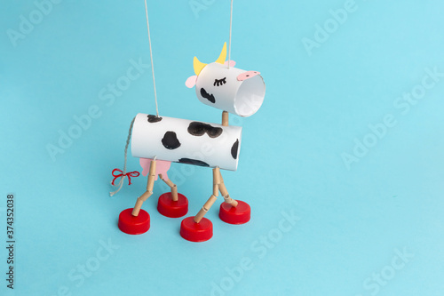 easy activity to do, cow toilet paper roll craft for kid and kindergarten, DIY, year of the ox craft photo