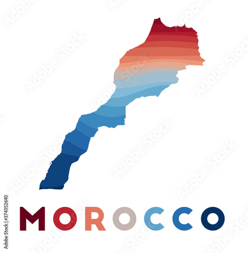 Morocco map Fototapet