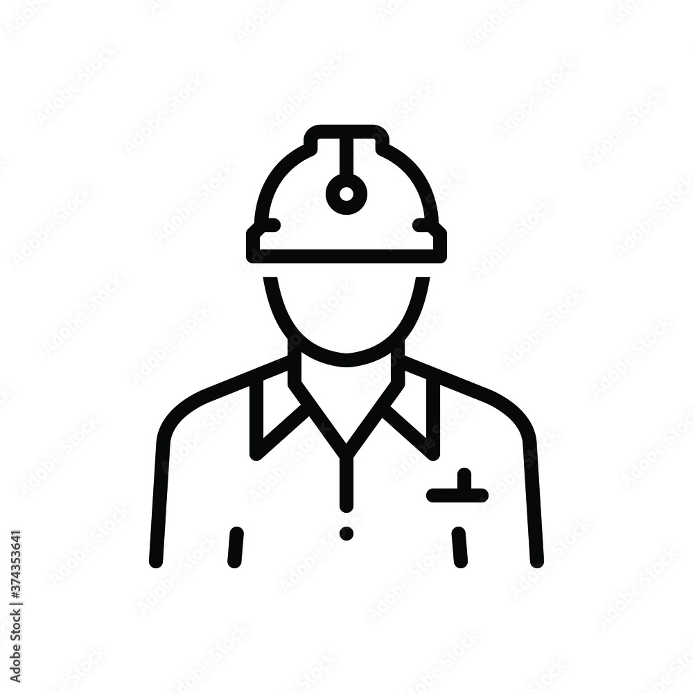 Black line icon for civil Black line icon for civil
