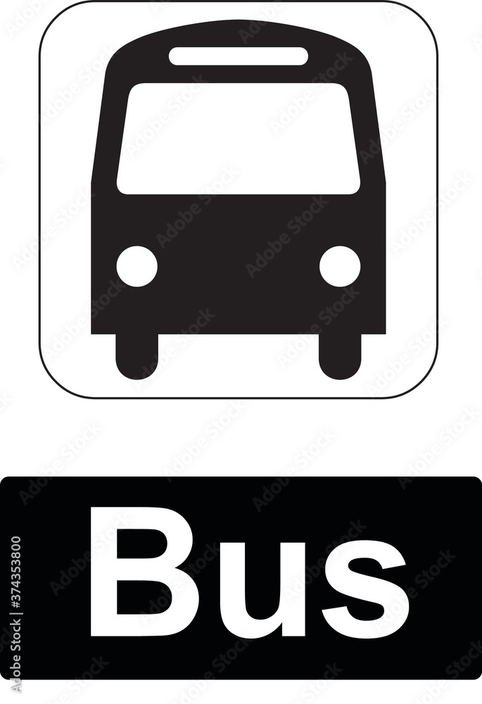 bus public information signs and symbols bus public information signs and symbols