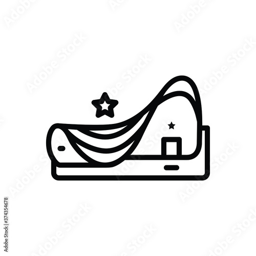 Black line icon for modern