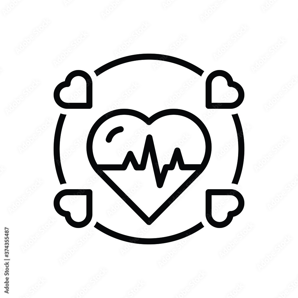 Black line icon for alive Black line icon for alive