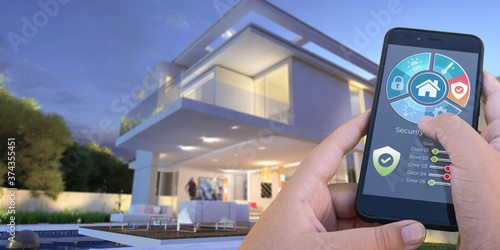 Luxurious modern smart house photo