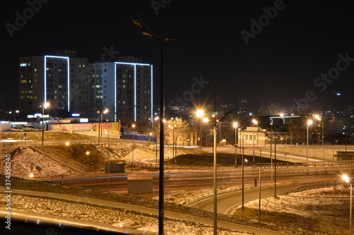Night view of the Golden Bridge, Vladivostok