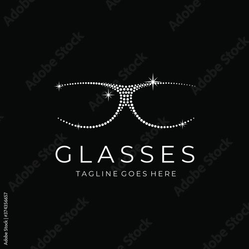 Abstract Glasses Logo Vector
