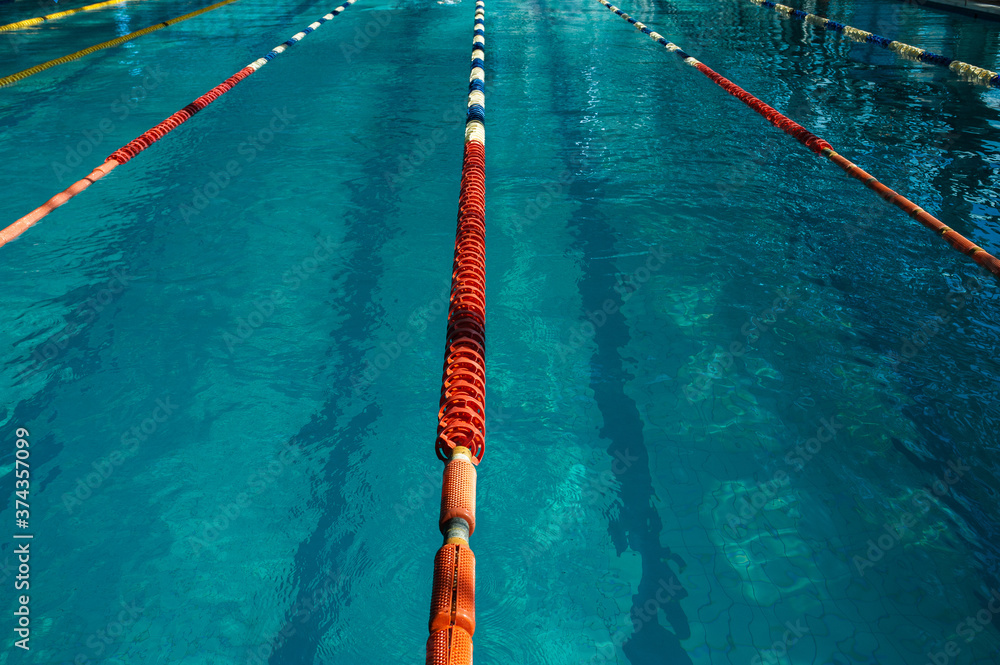 The sports swimming pool. Sport background