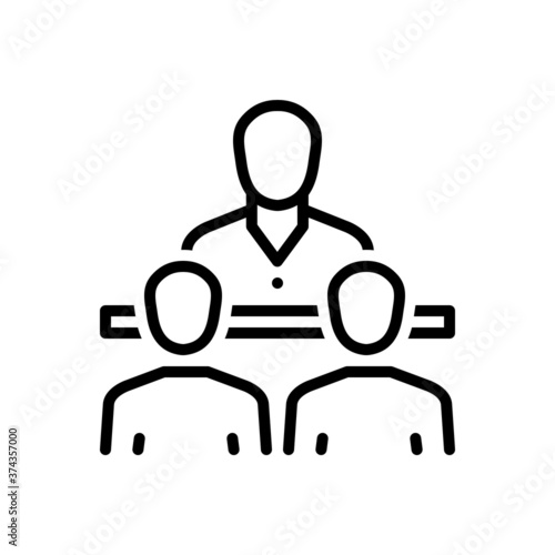 Black line icon for consultant
