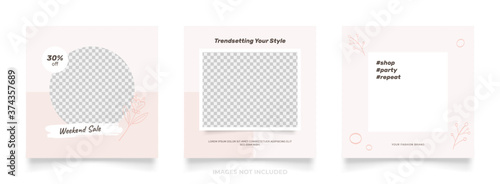 social media template fashion banner for digital marketing and sale promo. fashion banner advertising. promotional mock up photo vector frame illustration