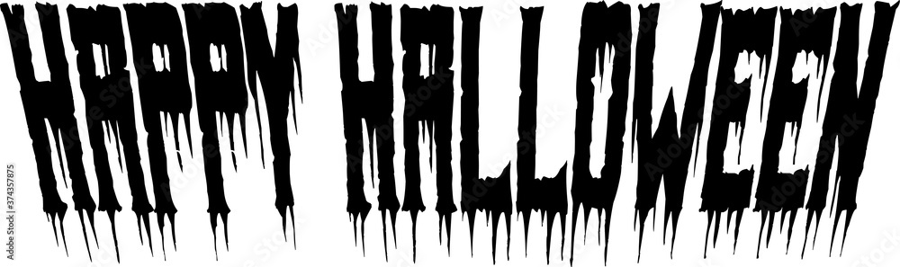 Obraz premium Happy Halloween Text Banner, Vector