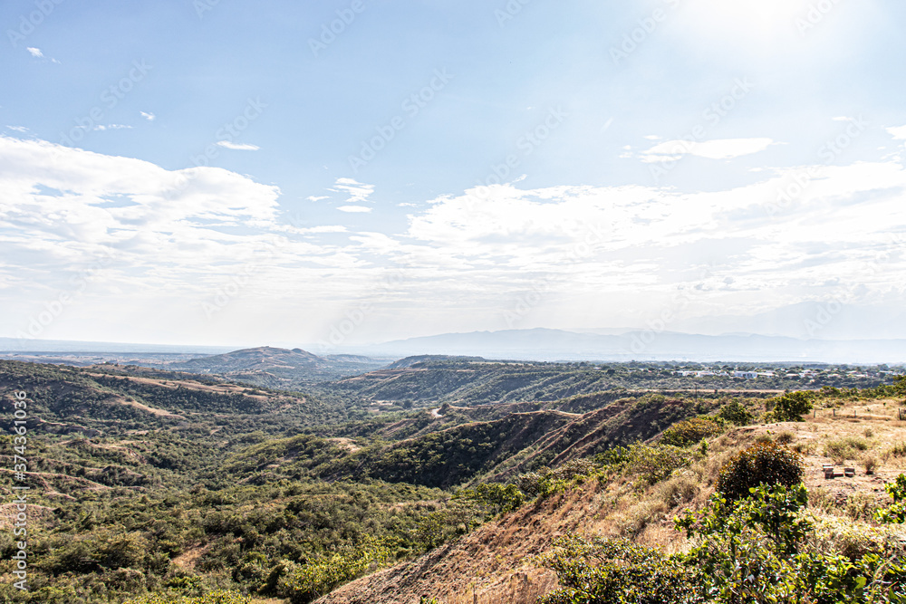 Naklejka premium view from the top of the mountain