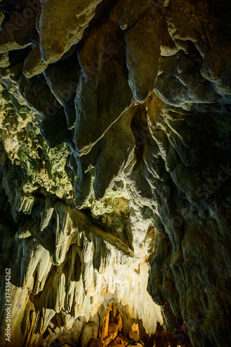 Landscape of Thamluang cave in Thamluang Khunnam Nangnon National Park photo