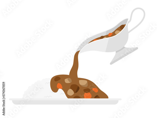 カレーライスのイラスト