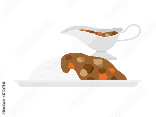カレーライスのイラスト