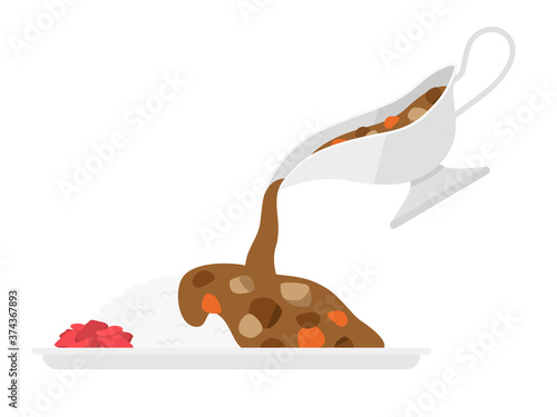 カレーライスのイラスト