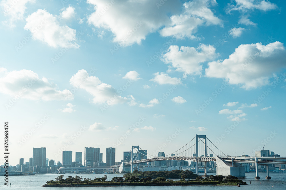 Beautiful cityscape of Tokyo Bay