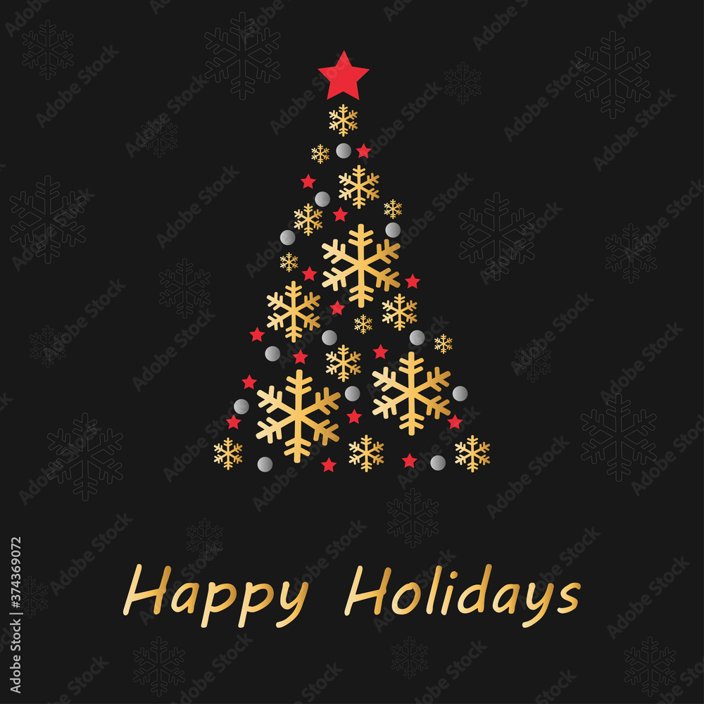 Christmas card with Christmas tree. Vector illustration. Can be used for clothing. Use for print, surface design, fashion wear. For design of card and invitation Christmas card with Christmas tree. Vector illustration. Can be used for clothing. Use for print, surface design, fashion wear. For design of card and invitation