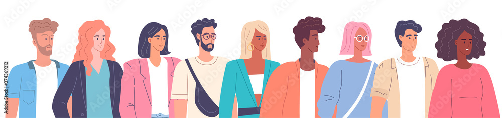 Modern beautiful young people vector illustration Modern beautiful young people vector illustration