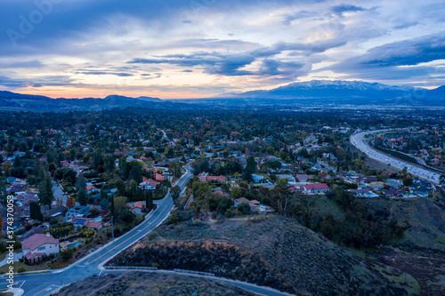 aerial view of the city