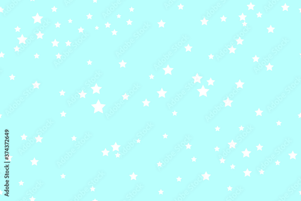 The stars are white on a gently pink background. Seamless vector pattern