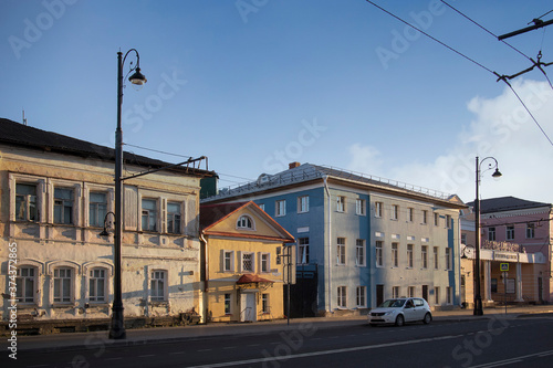View of the street in centre of Rybinsk town,