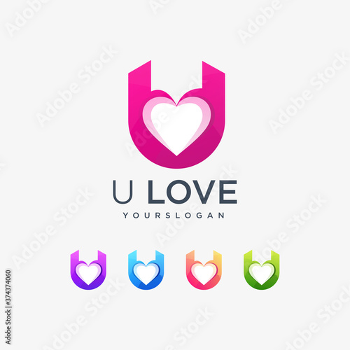 love u heart romantic symbol