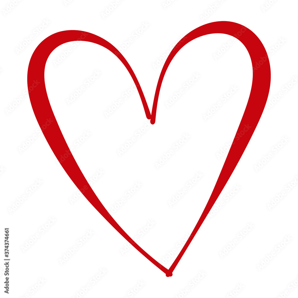 Heart symbol. Digital drawing element. Vector EPS 10. 