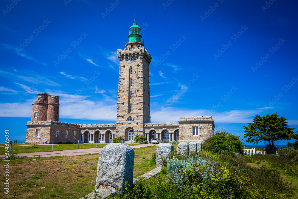 Lighthouse at Cap Frehel in Brittany, France