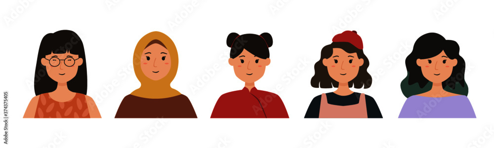 Diversity Avatar Boys and Girls in different Race Ethnic Skin Color Hair and Culture Diversity Avatar Boys and Girls in different Race Ethnic Skin Color Hair and Culture