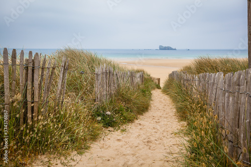 Beach near Pointe de Penhir, Brittany, France © hardyuno
