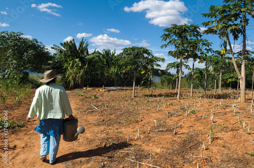 Agricultora assistida pelo programa Convivencia com a realidade semiarida da comunidade  de Riacho das Mocas photo