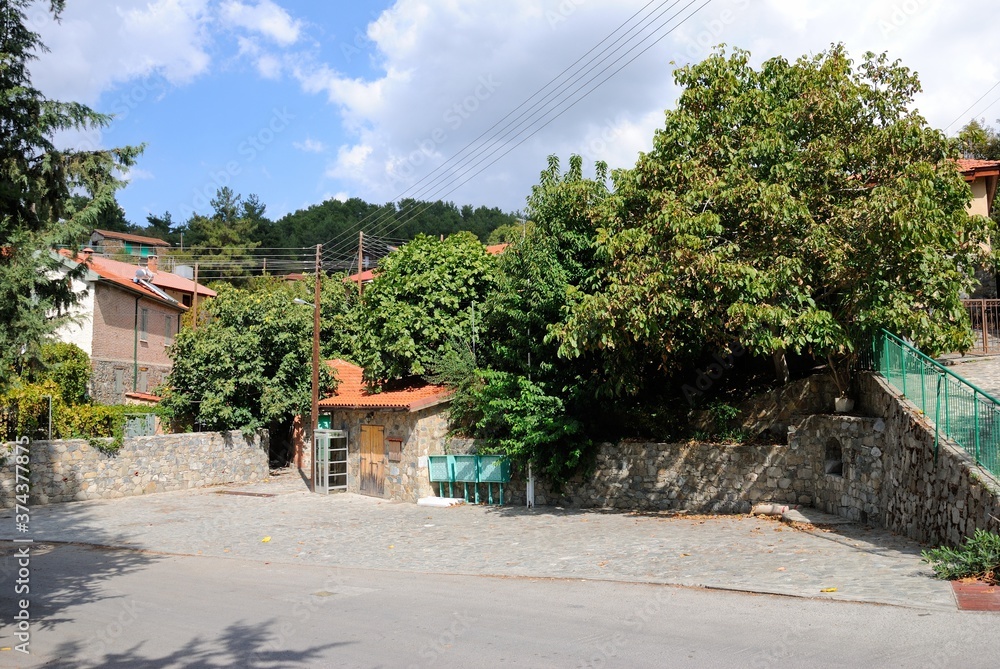 A view of a mountainous village in Troodos mountain range in Cyprus A view of a mountainous village in Troodos mountain range in Cyprus