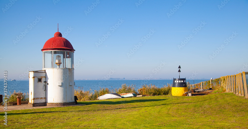 The harbor of the island Marken, Netherland The harbor of the island Marken, Netherland