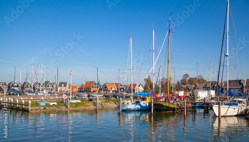 The harbor of the island Marken, Netherland