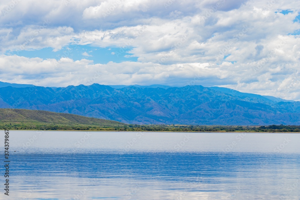 lake and mountains